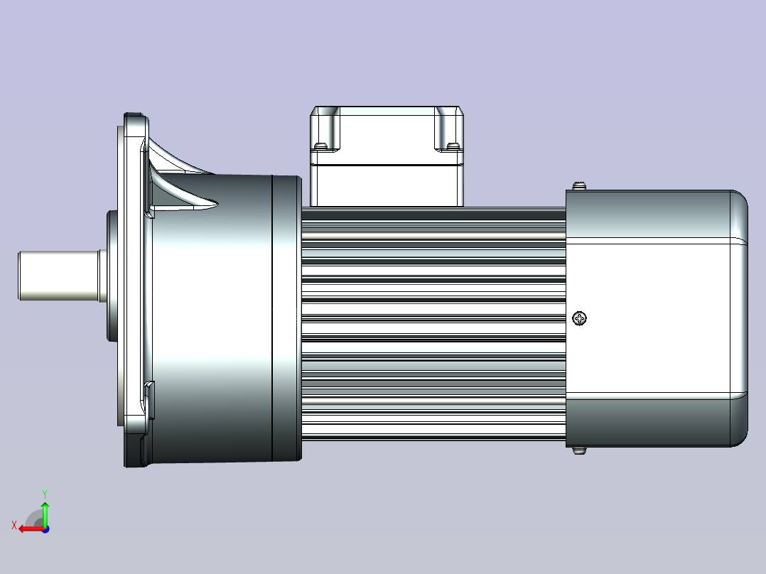 JSCC变频减速电机 f750v01-L后视图