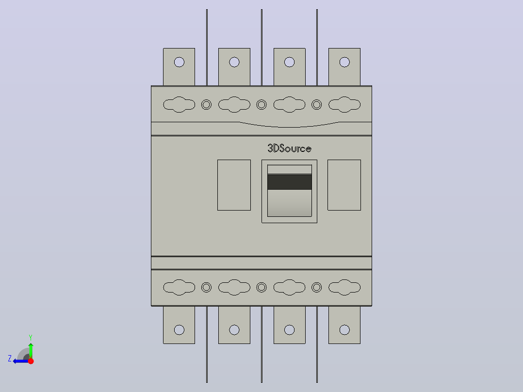 正泰空气断路器NM6S-800S-500-4P右视图