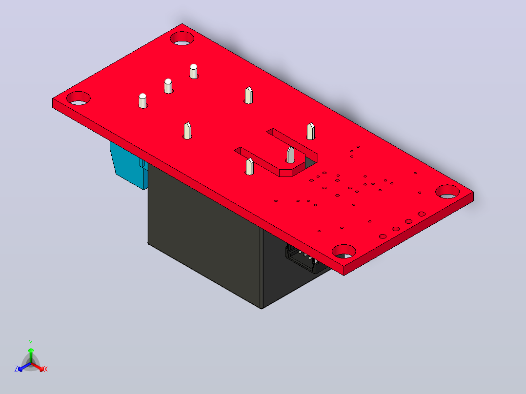 sparkfun qwiic单继电器11正等轴测图