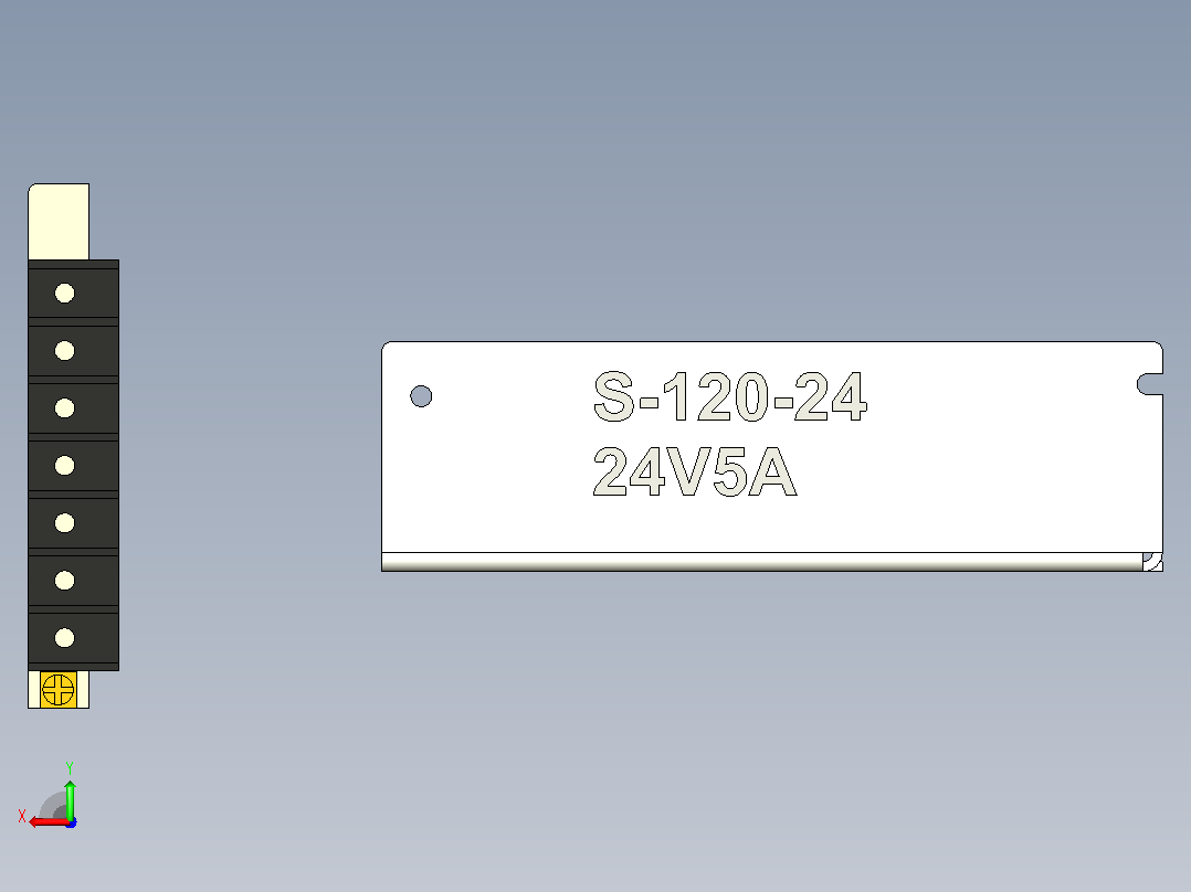 电源24V-5A (120W)后视图