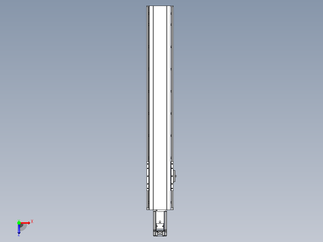 日规模组半封闭丝杆TPA-HNR-120D-1610C-L650-M-C-P40-N3俯视图