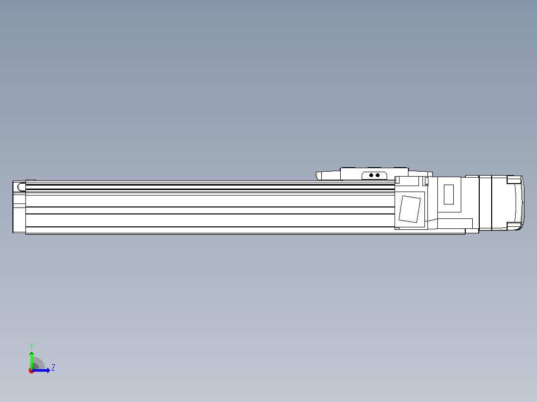 滚珠丝杠直线轴内置导轨TPA-GCR-40-1210C-L200-MR-M10-N3左视图