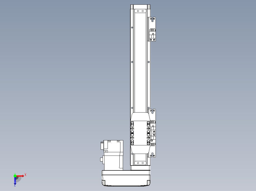 滚珠丝杠直线轴内置导轨TPA-GCR-40-1210C-L200-MR-M10-N3俯视图