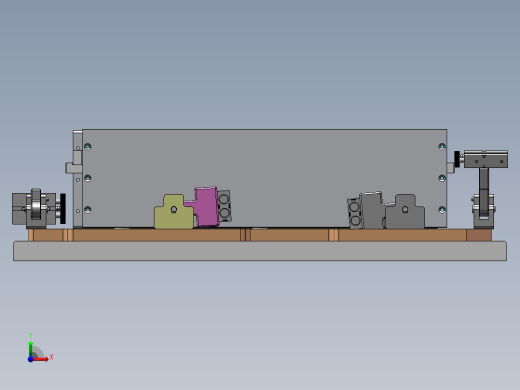 铝型材加工工装夹具（sw16可编辑+工程图）前视缩略图