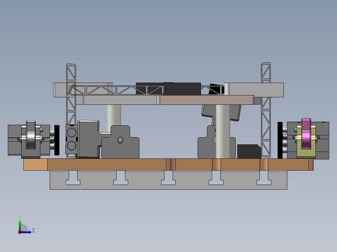 铝型材加工工装夹具（sw16可编辑+工程图）左视图