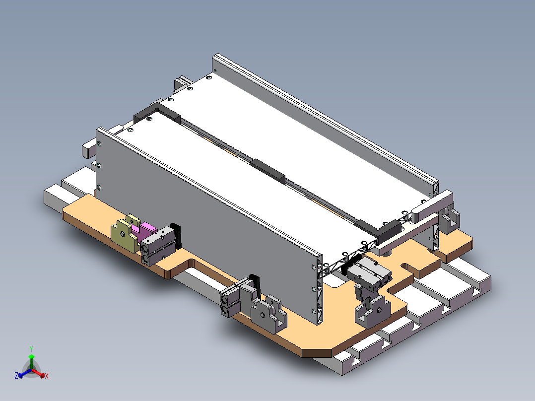 铝型材加工工装夹具（sw16可编辑+工程图）正等轴测图