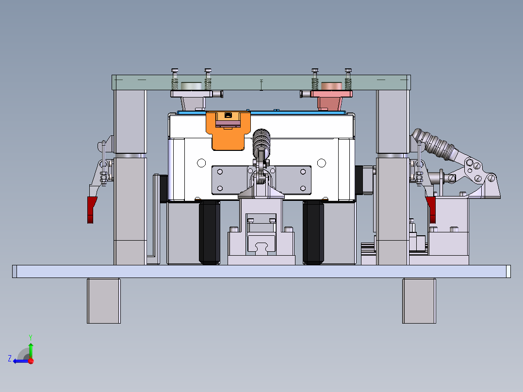 锂电池590巴片焊接工装sw21可编辑右视图