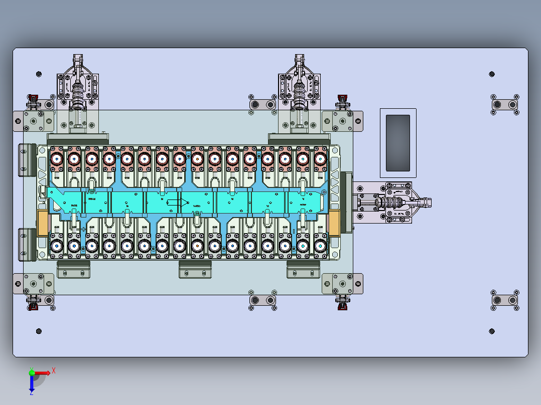 锂电池590巴片焊接工装sw21可编辑俯视图