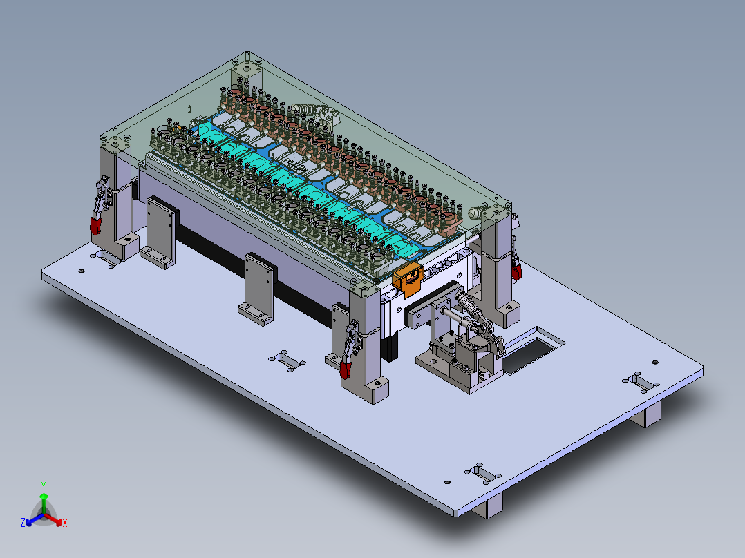 锂电池590巴片焊接工装sw21可编辑正等轴测图