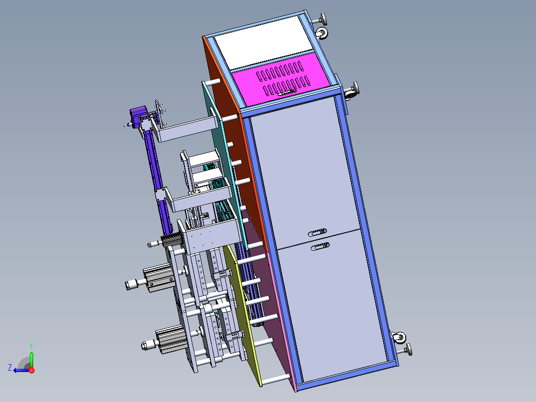 薄膜热起凸自动机（sw19可编辑+工程图）右视图