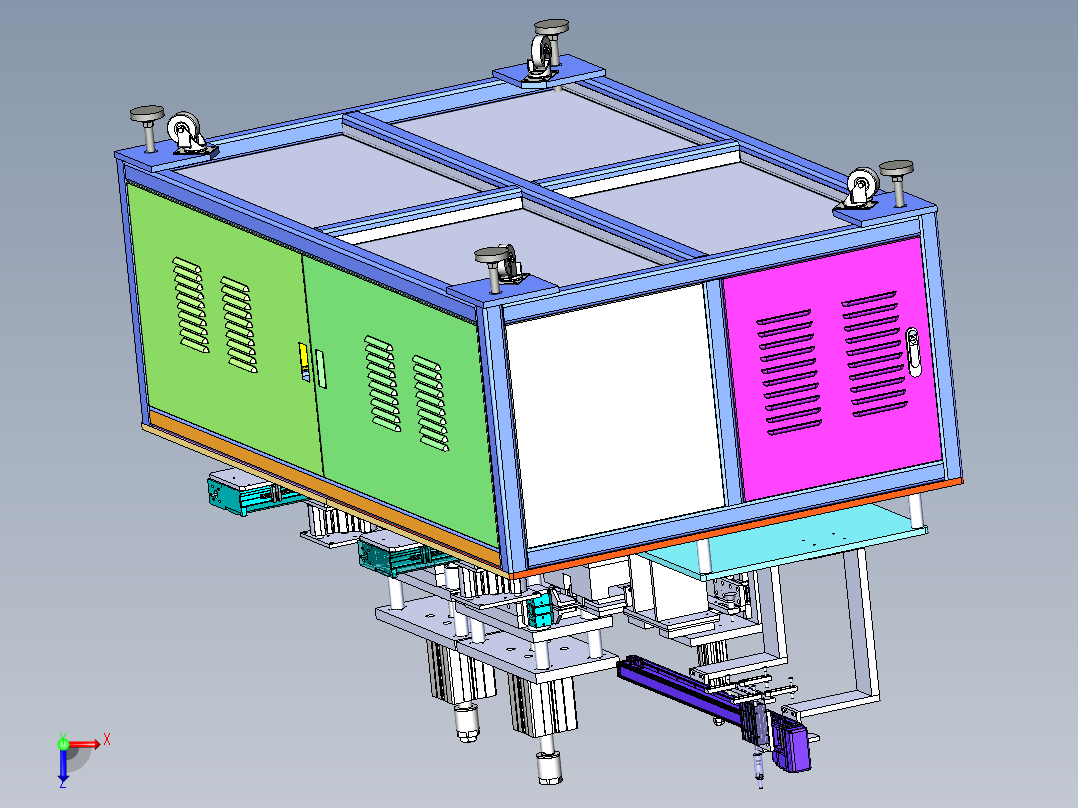 薄膜热起凸自动机（sw19可编辑+工程图）俯视图
