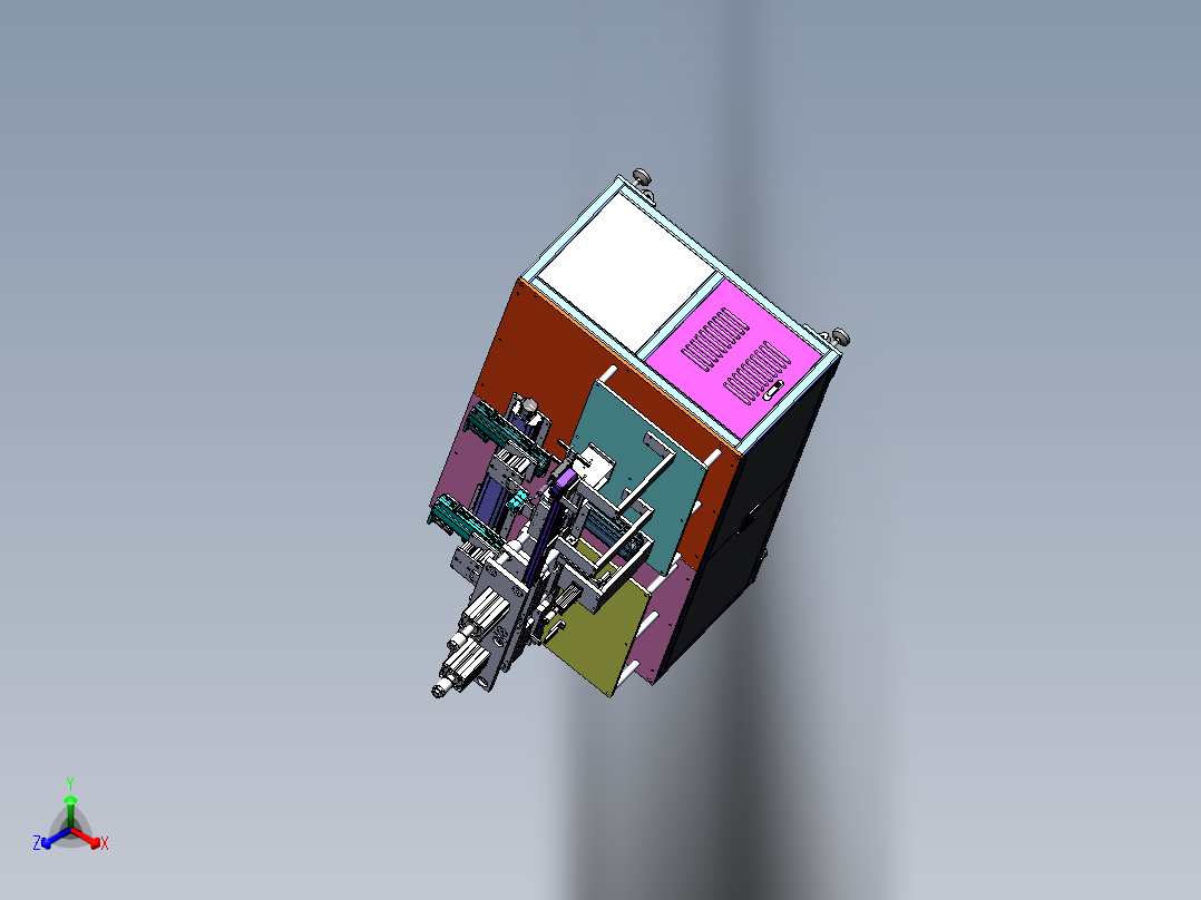 薄膜热起凸自动机（sw19可编辑+工程图）正等轴测图