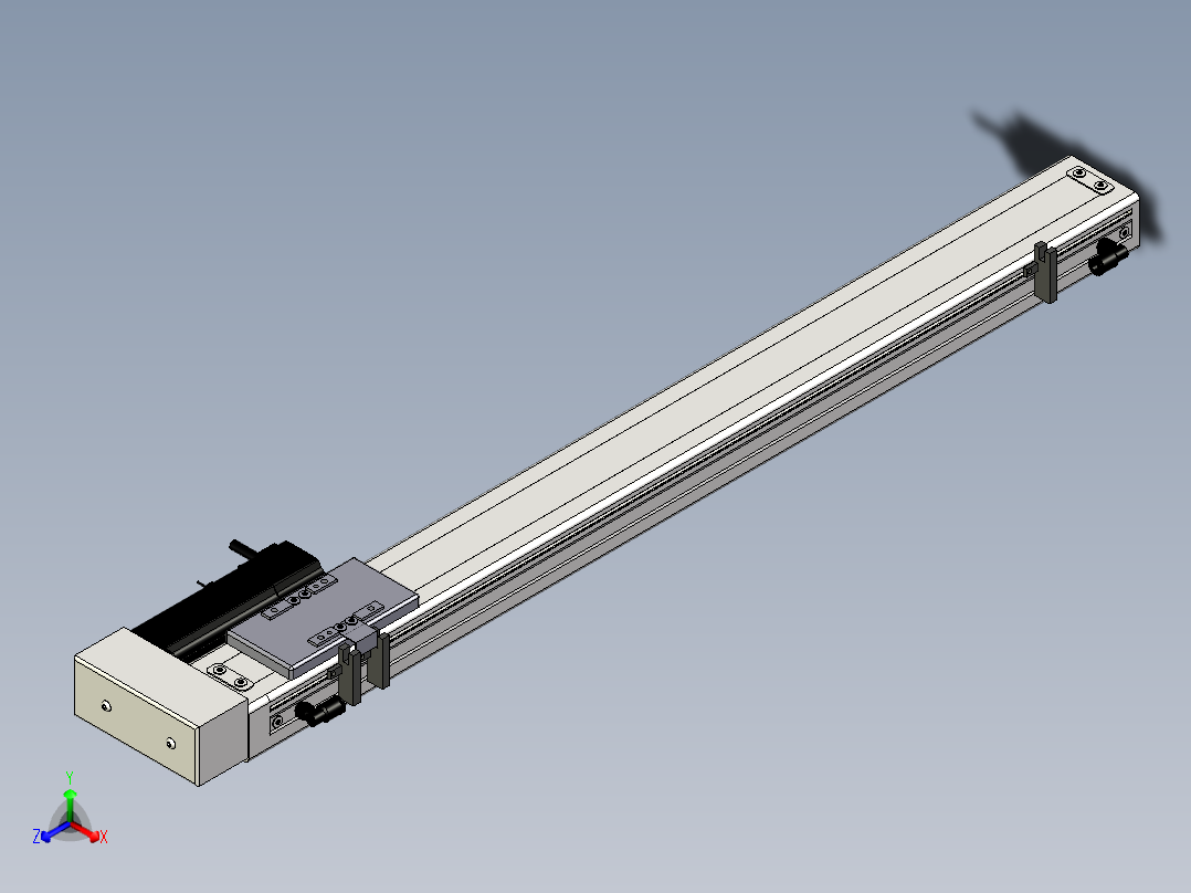 Toyo东佑达直线模组-ECH6-600-BR+煞車正等轴测图