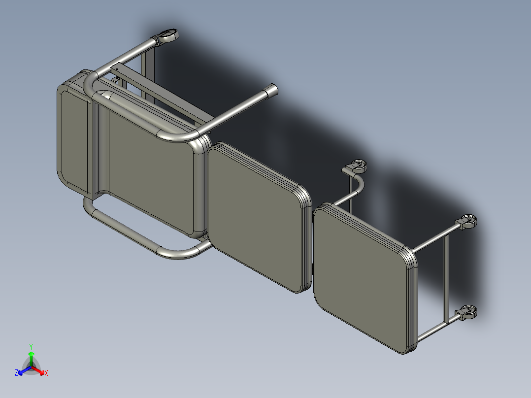 折叠椅正等轴测图