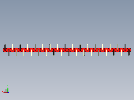 彩色公排针 100mil 2.54mm 系列-DS1022_red_34p_100mil_Type_SMT_R2_rev1.0后视缩略图