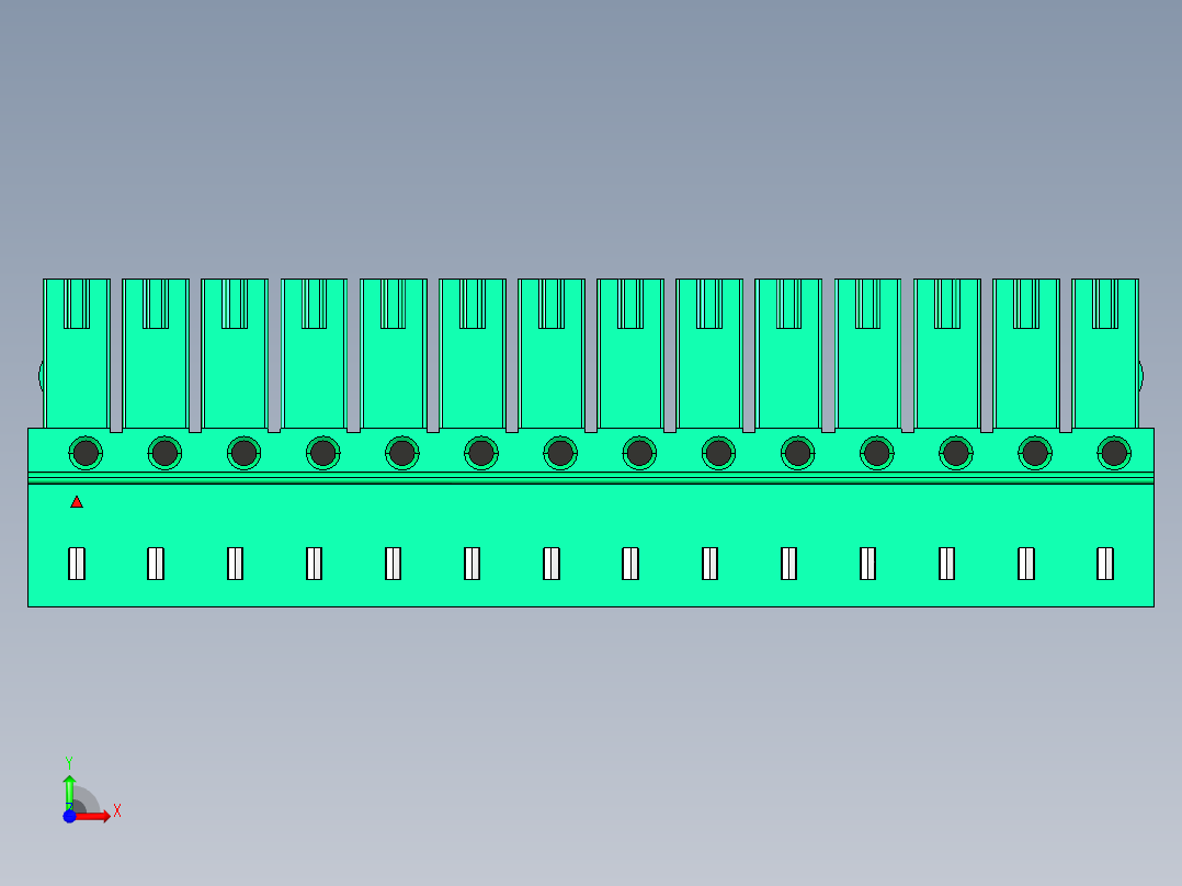 DEGSON 15EDG 系列 3.5mm 插拔式接线端子 FullPack-15EDGA-3.5-14P-14-00AH前视图