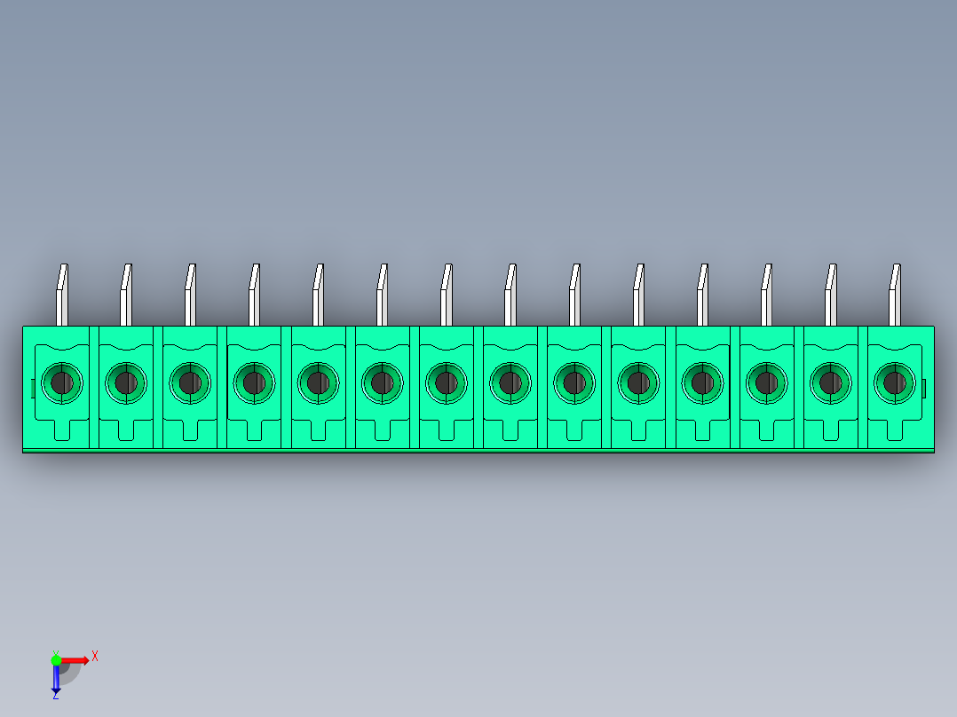 DEGSON 15EDG 系列 3.5mm 插拔式接线端子 FullPack-15EDGA-3.5-14P-14-00AH俯视图
