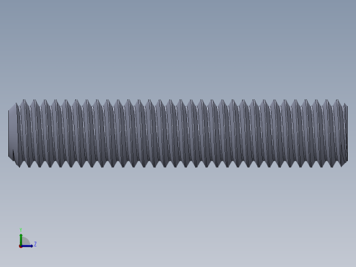 UNC 平头紧定螺钉-UNC SET SCREW 0.500 x2.500.SLDPRT左视缩略图