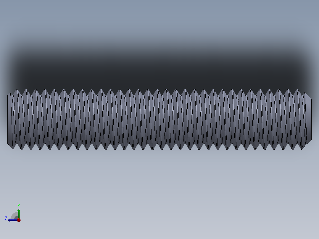 UNC 平头紧定螺钉-UNC SET SCREW 0.500 x2.500.SLDPRT右视图