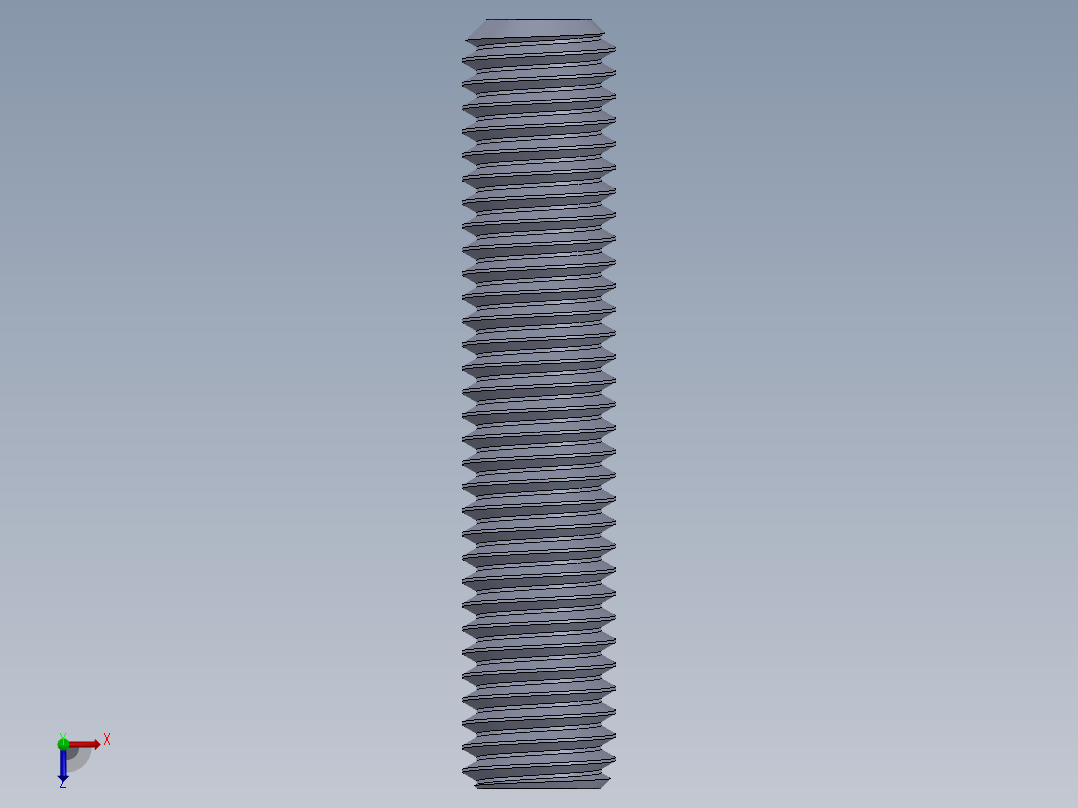 UNC 平头紧定螺钉-UNC SET SCREW 0.500 x2.500.SLDPRT俯视图