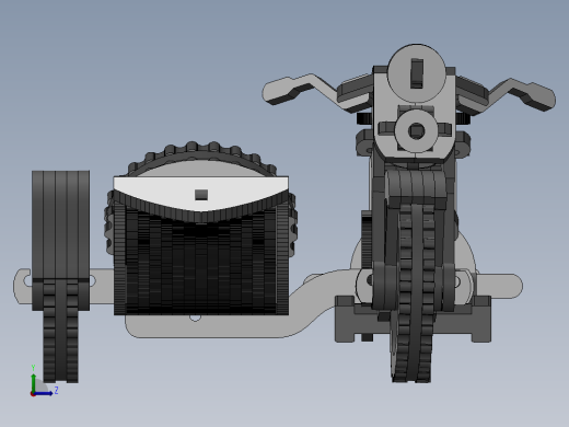 激光下料拼图摩托车CAD-SolidWorks-X_T格式左视缩略图