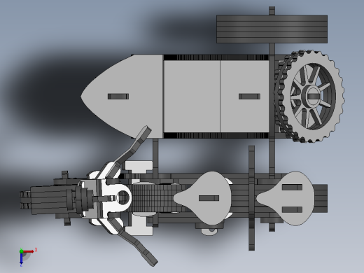 激光下料拼图摩托车CAD-SolidWorks-X_T格式俯视缩略图