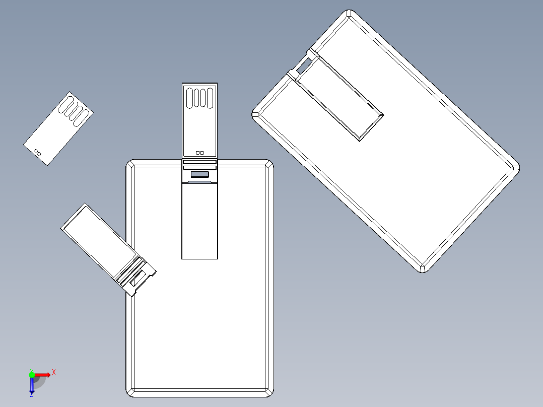 UDP U盘卡u盘俯视图