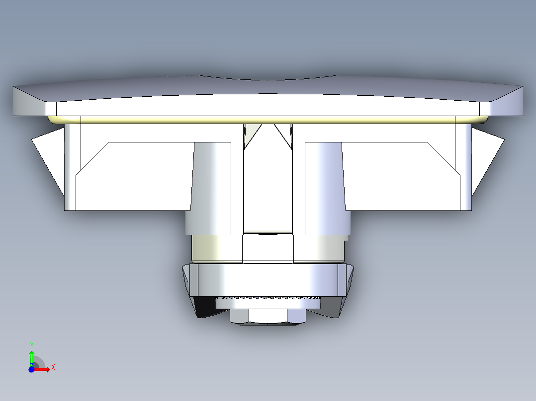 快速门锁前视图