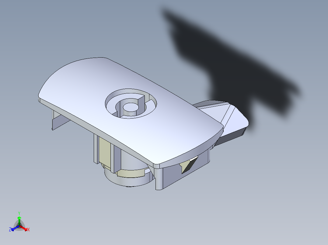 快速门锁正等轴测图