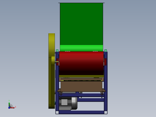 花生脱壳机设计前视缩略图