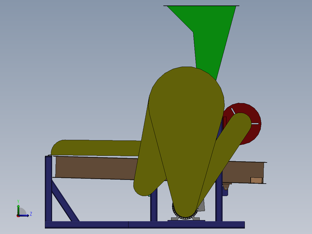 花生脱壳机设计左视图
