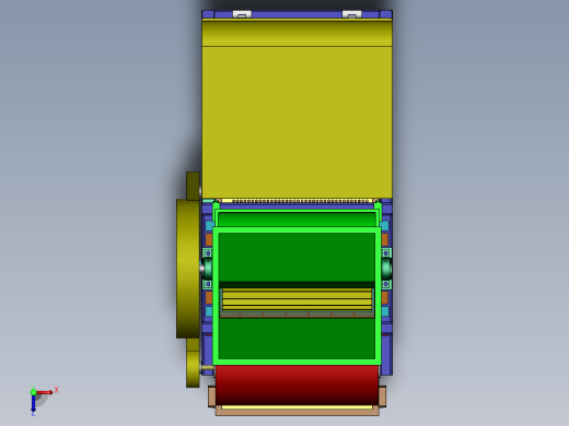 花生脱壳机设计俯视缩略图