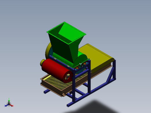 花生脱壳机设计正等轴测缩略图