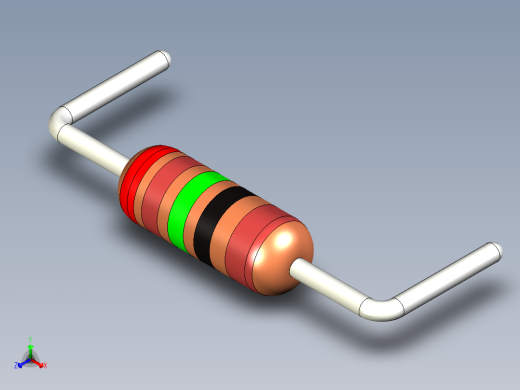 电阻器，小尺寸，金属膜型，通孔版水平放置