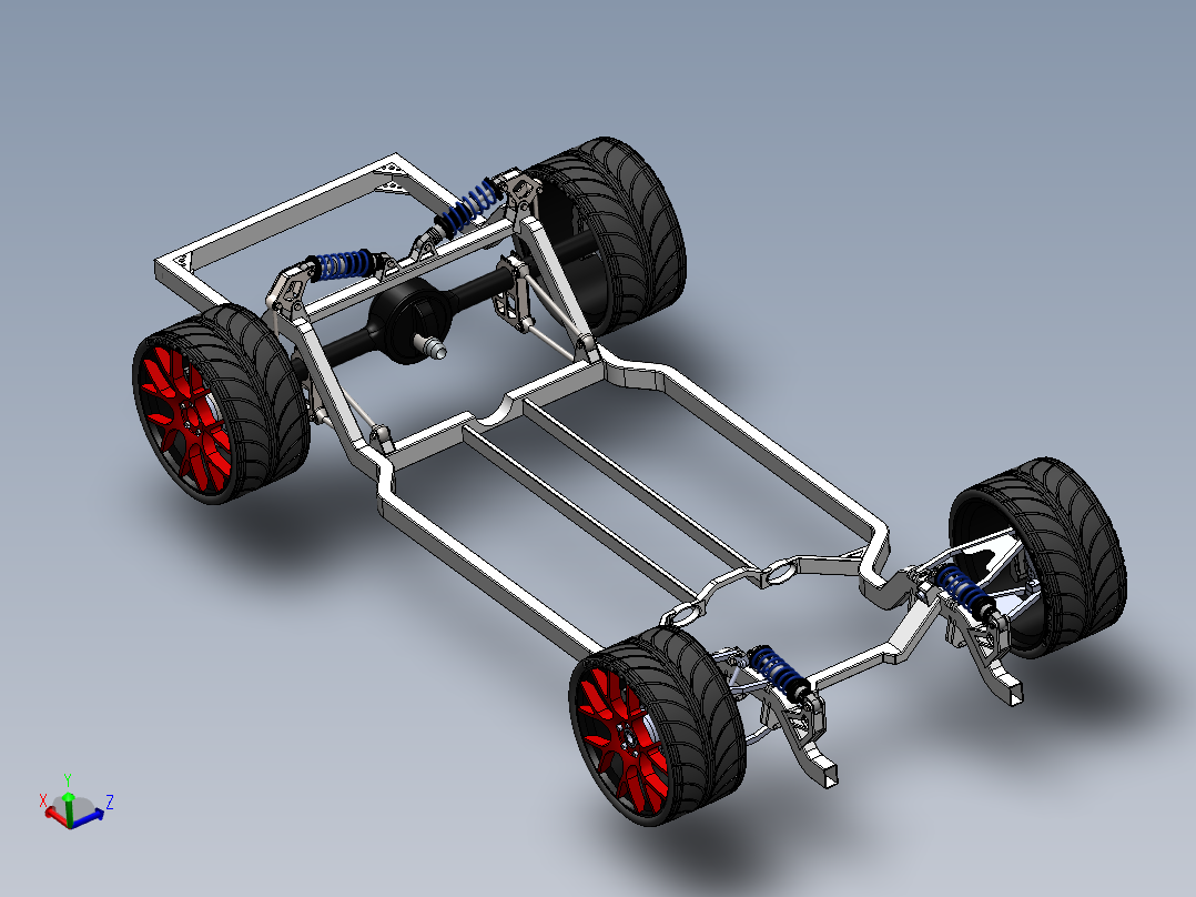 6号图--漂移车底盘 SW STP.zip主视图