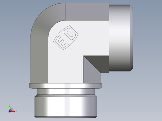卡套式工业通用硬管接头EO_Male_stud_elbow_WE35LM71X前视缩略图