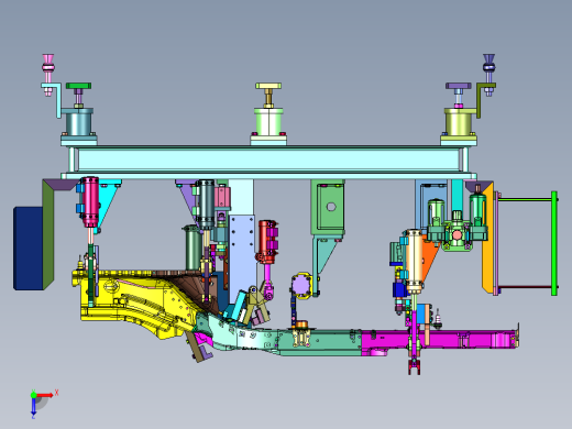 SUV梁焊接夹具俯视缩略图