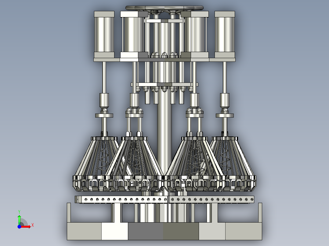 气动夹罗盘设备前视图