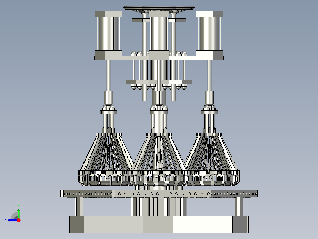 气动夹罗盘设备右视图