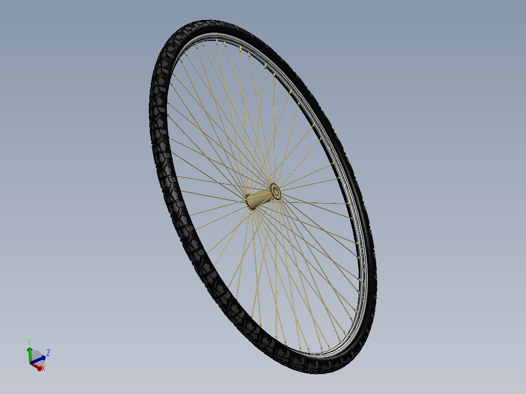 带轮圈的自行车轮胎