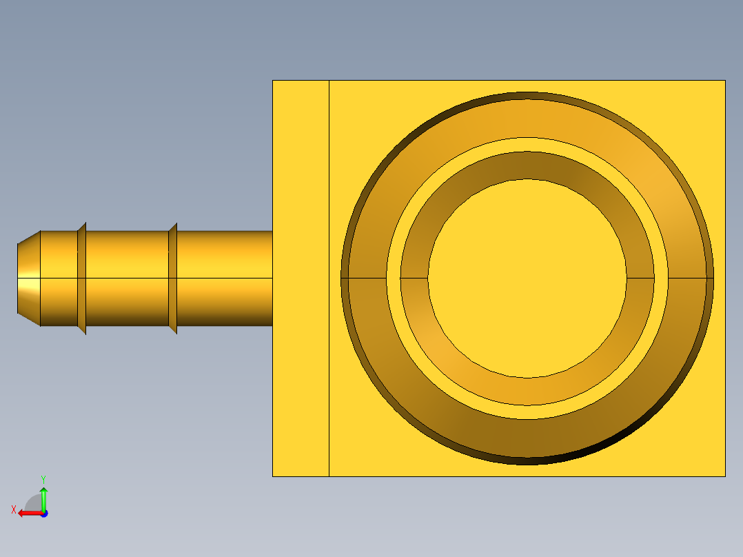 工业通用螺蚊管倒齿式工业硬管接头Male Elbow 229-5_32-2后视图
