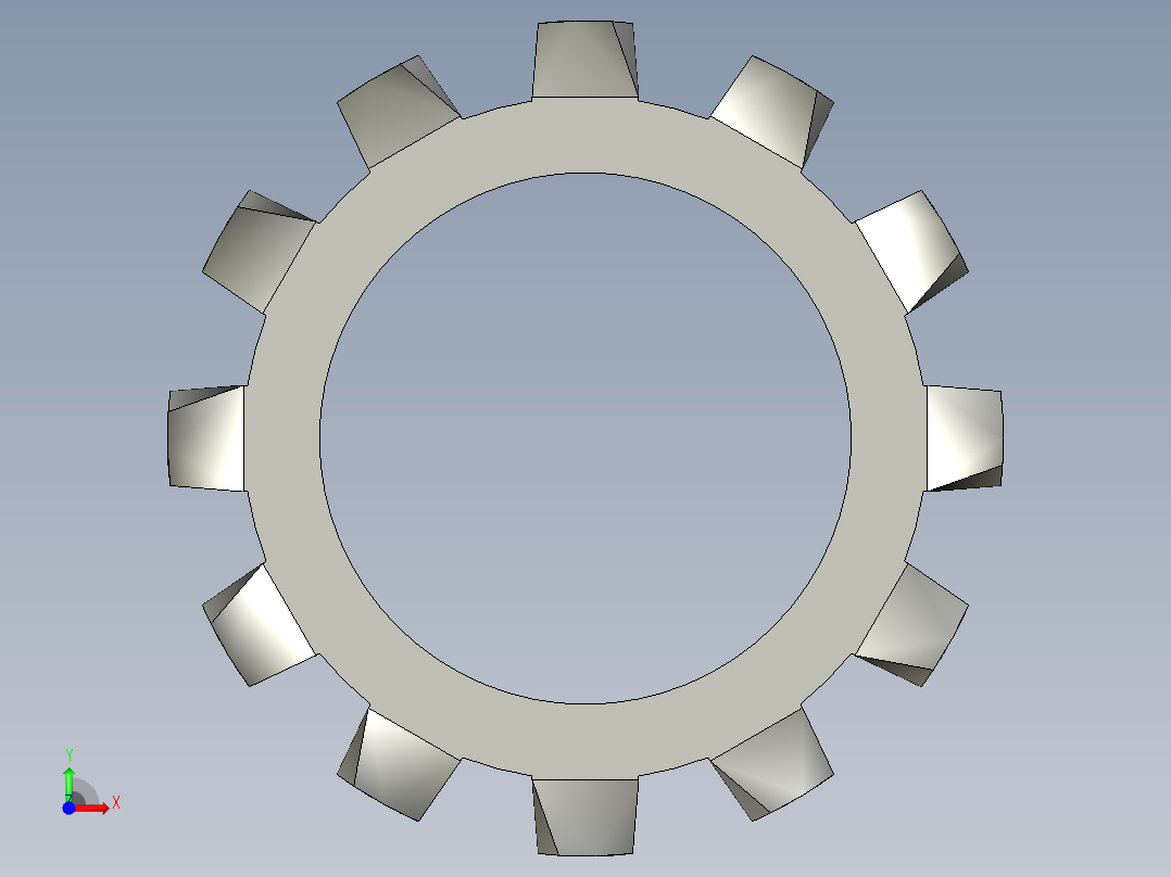 垫圈 外牙锁 公制-EXTERNAL TOOTH LOCK WASHER for M20 SCREW.STEP前视图