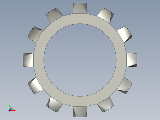 垫圈 外牙锁 公制-EXTERNAL TOOTH LOCK WASHER for M20 SCREW.STEP前视缩略图