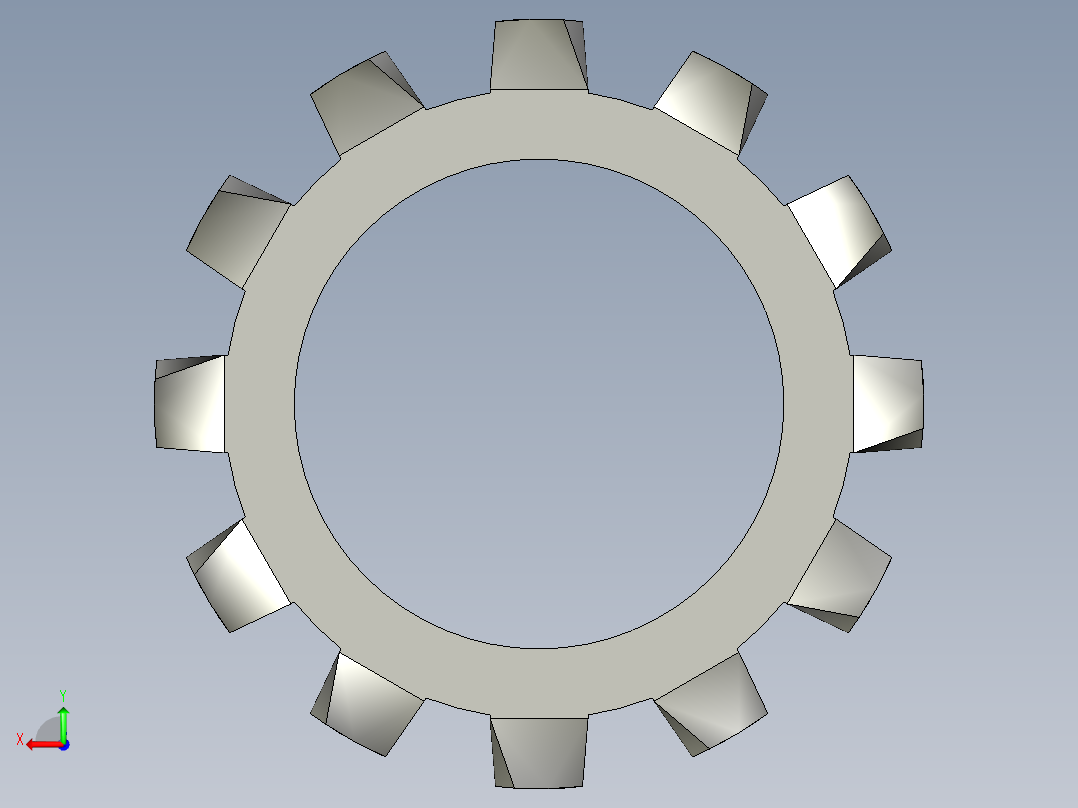 垫圈 外牙锁 公制-EXTERNAL TOOTH LOCK WASHER for M20 SCREW.STEP后视图