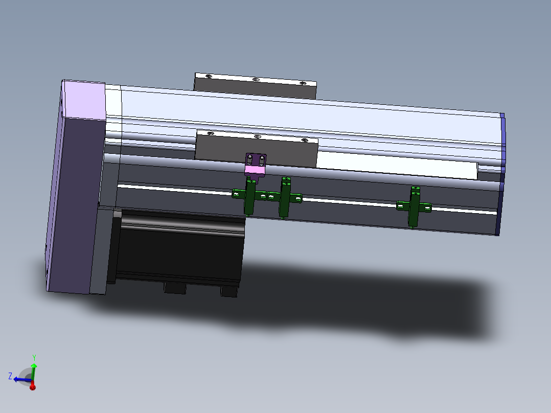 电动滑台模组SDM100下折模型