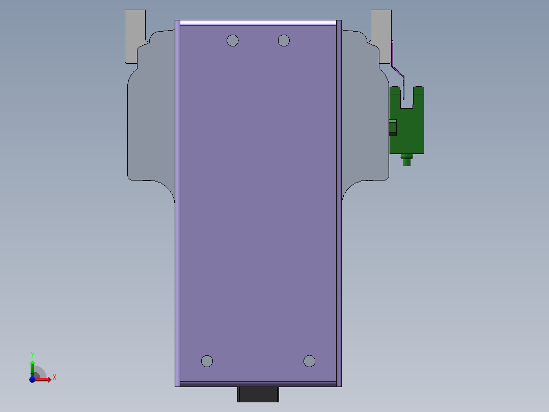 电动滑台模组SDM100下折模型前视图