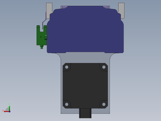 电动滑台模组SDM100下折模型后视缩略图