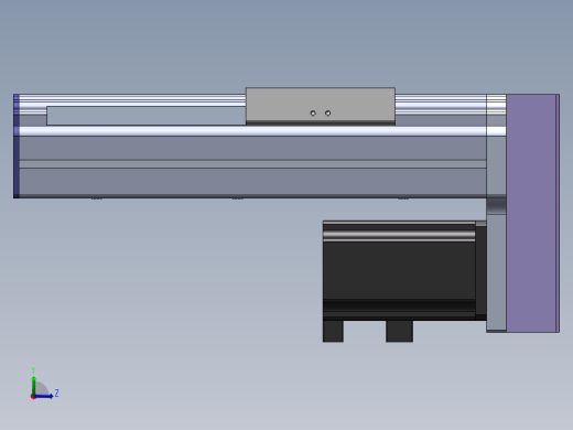 电动滑台模组SDM100下折模型左视缩略图