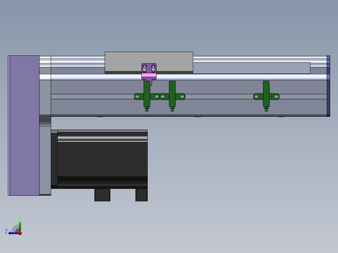 电动滑台模组SDM100下折模型右视图