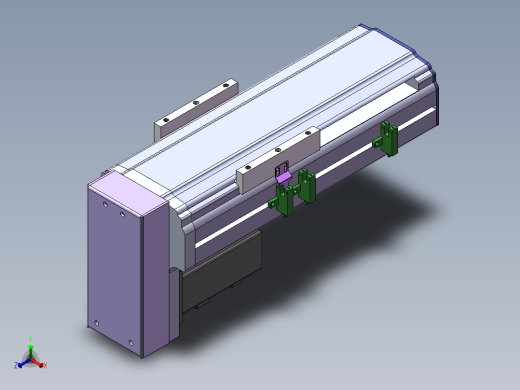 电动滑台模组SDM100下折模型正等轴测缩略图
